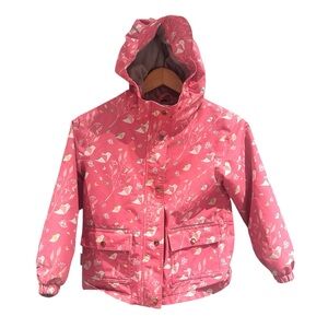 Jan &‎ Jul Fleece Lined Rain Jacket Origami Pink Waterproof Size 6